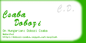 csaba dobozi business card